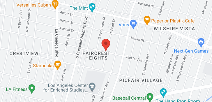 map of 5947 Pickford Los Angeles, CA 90035